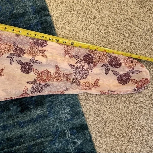 Blu Pepper Bohemian Effortless Airy Sheer Floral Peasant Festival Fairy Hippie - Picture 6 of 9